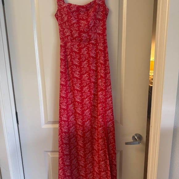 Lulus Back To Backless Red Print Lace-up Backless Dress - Size XS - Picture 2 of 2